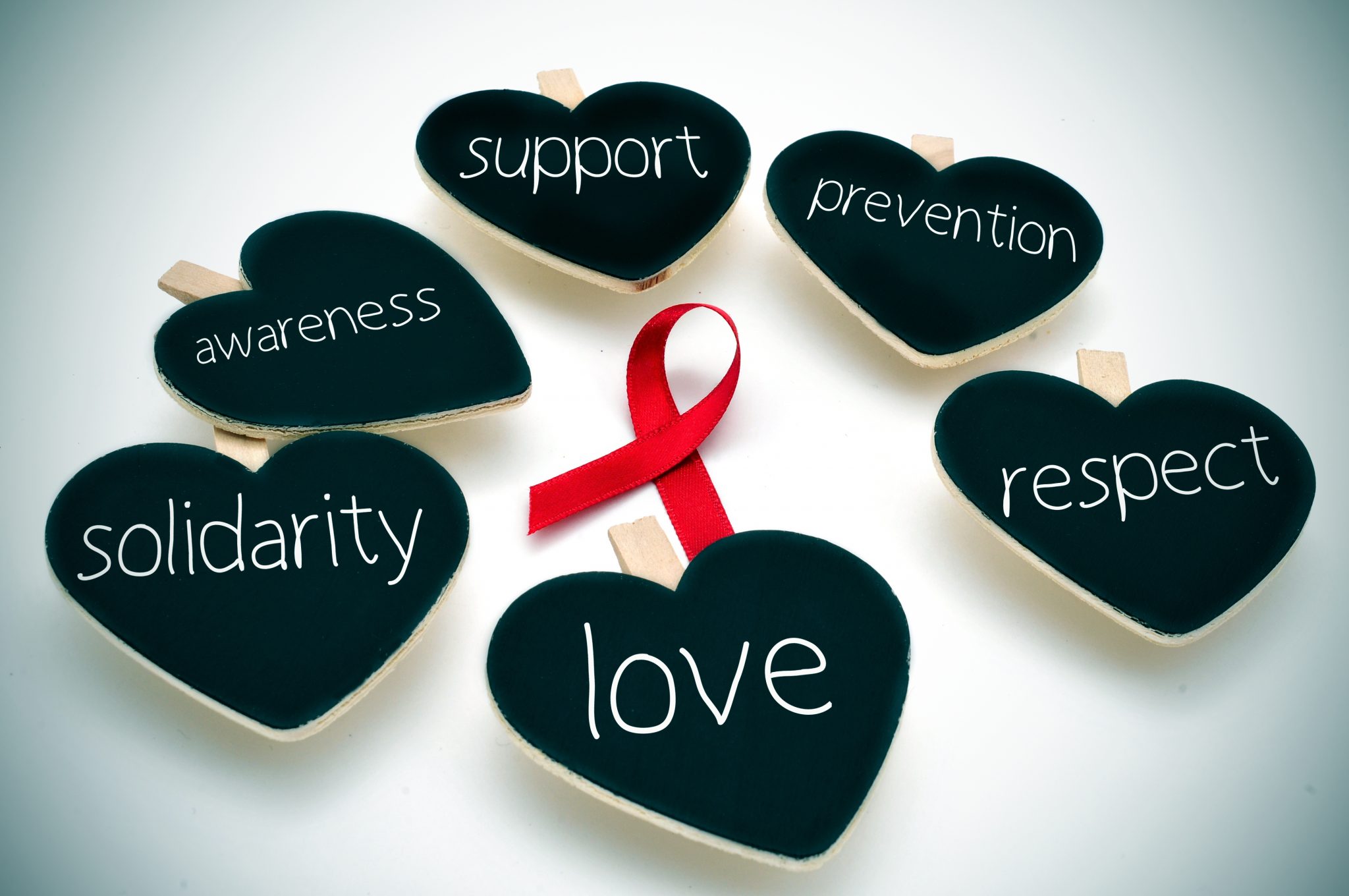 Red ribbon for the fight against AIDS - Teen World Confidential