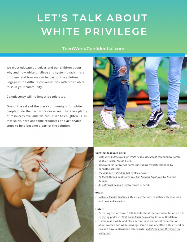 Handout cover of Let's Talk About Privilege pdf